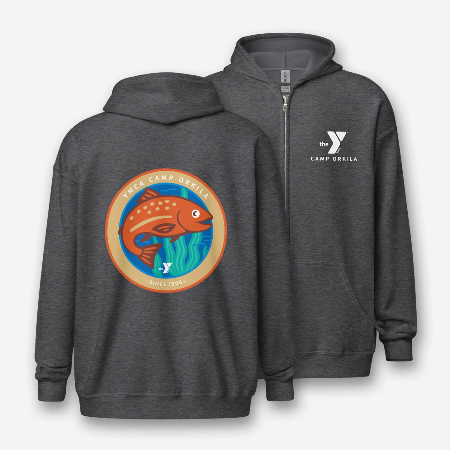 Salmon Run Zip Hoodie
