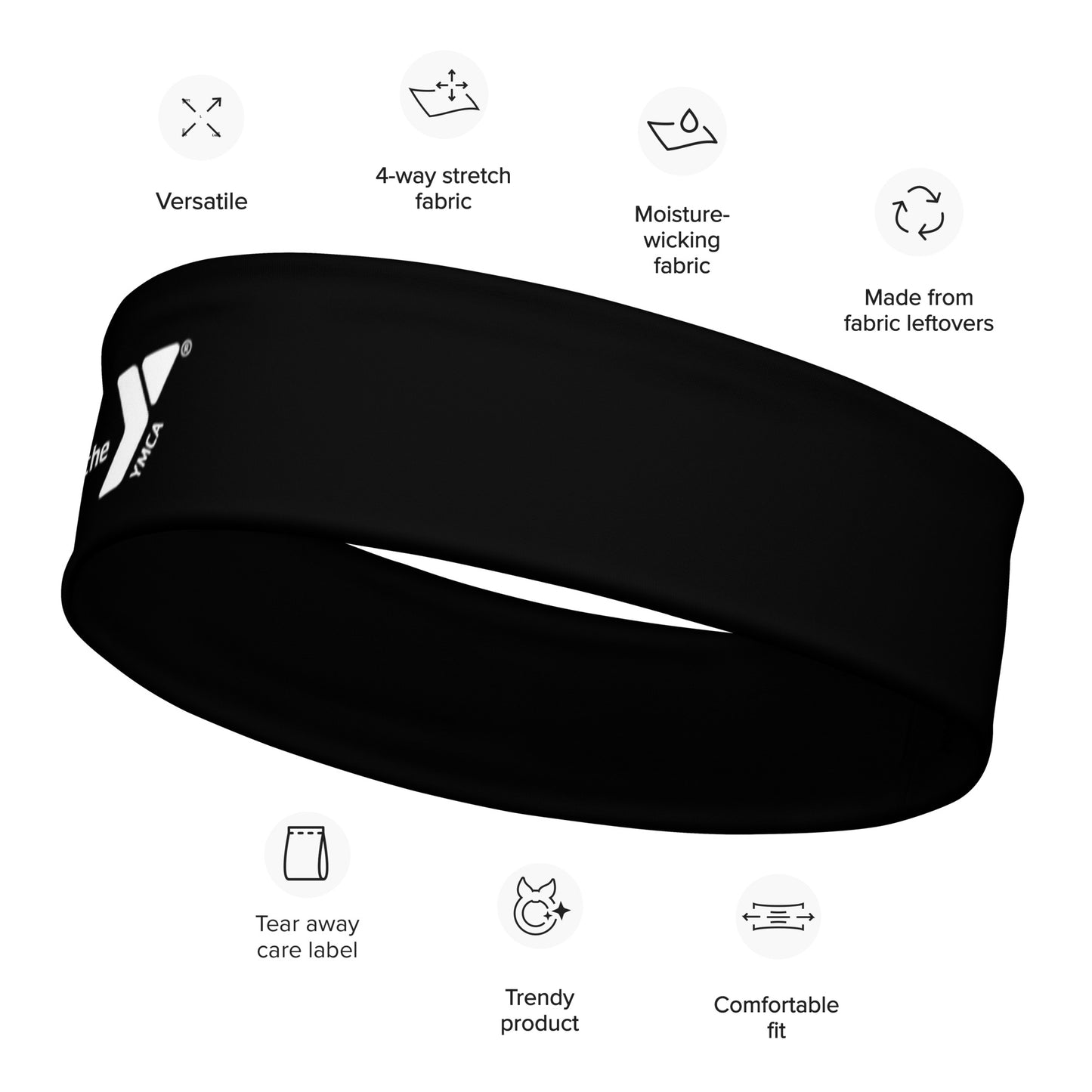 Y Signature Black Headband