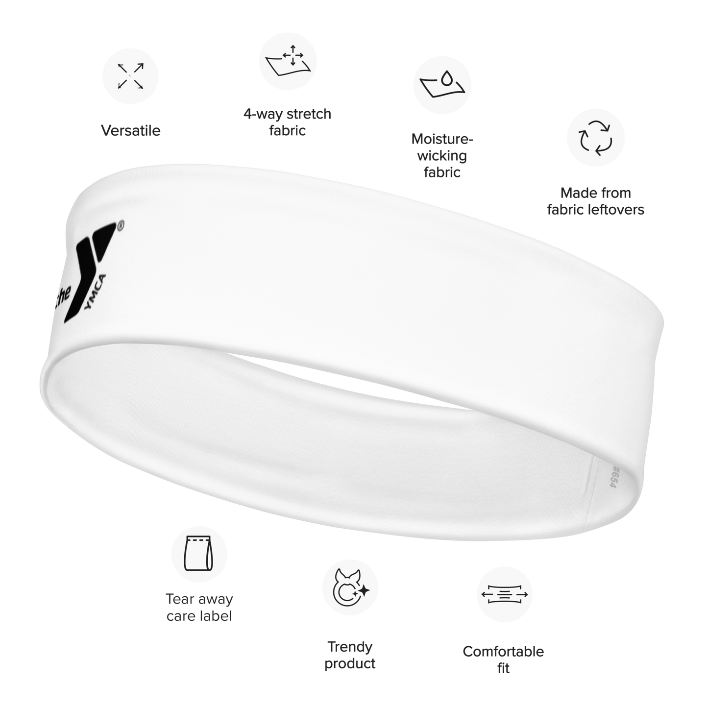 Y Signature White Headband