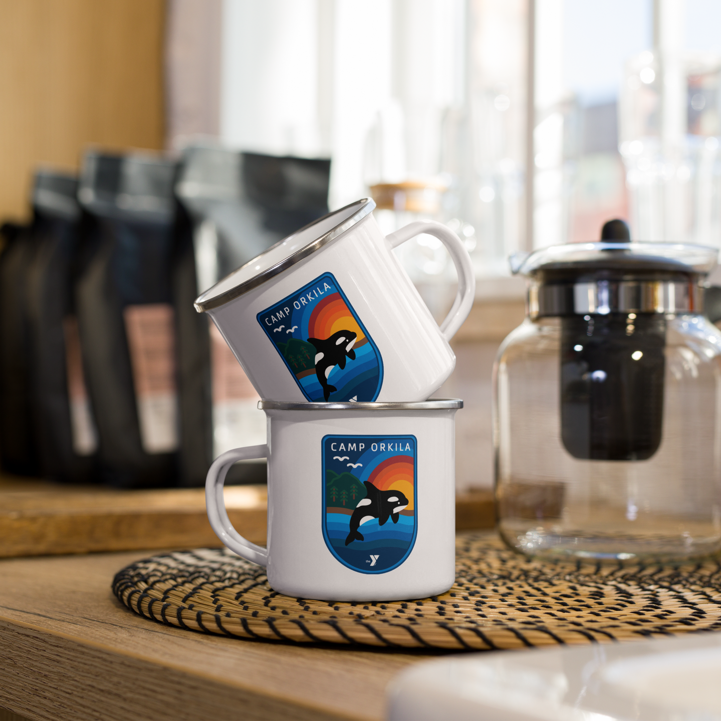 Sunset Break Enamel Mug