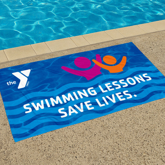 Swimming Lesson Save Lives Beach Towel