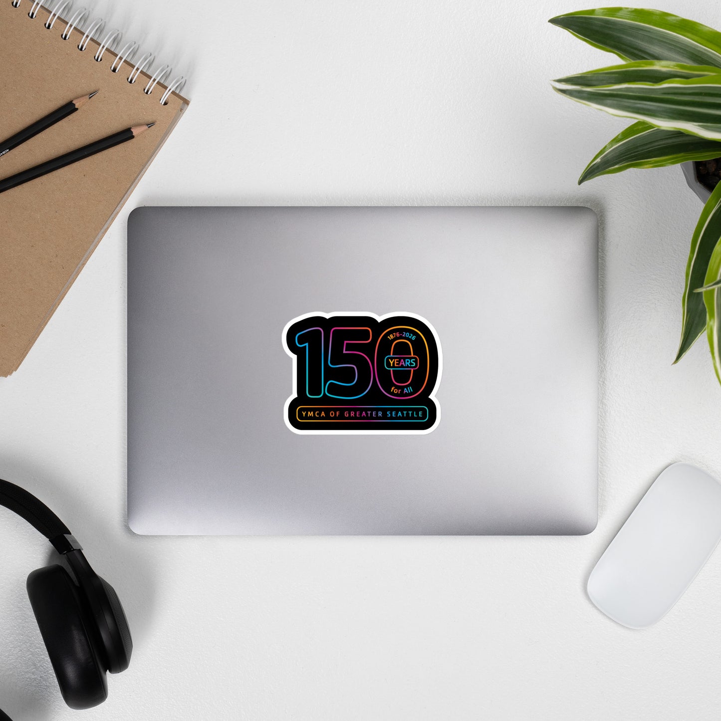 150th Anniversary Neon Sticker