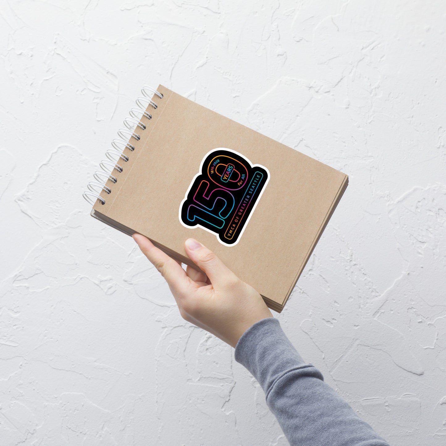 150th Anniversary Neon Sticker