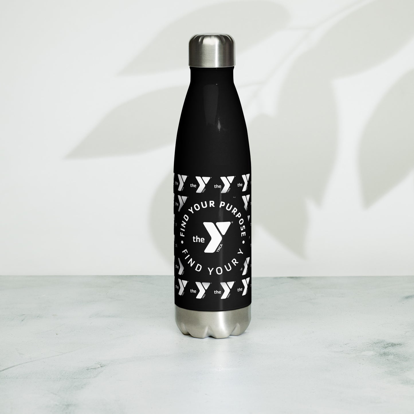 Y Signature Classic Black Stainless Steel Bottle