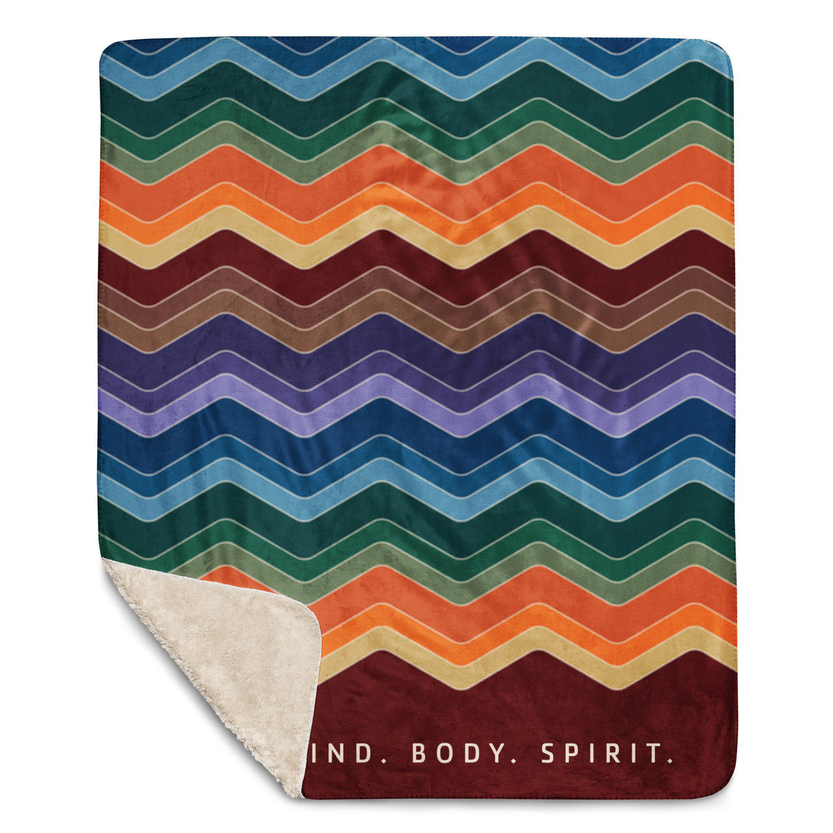 Mind Body Spirit Sherpa Blanket