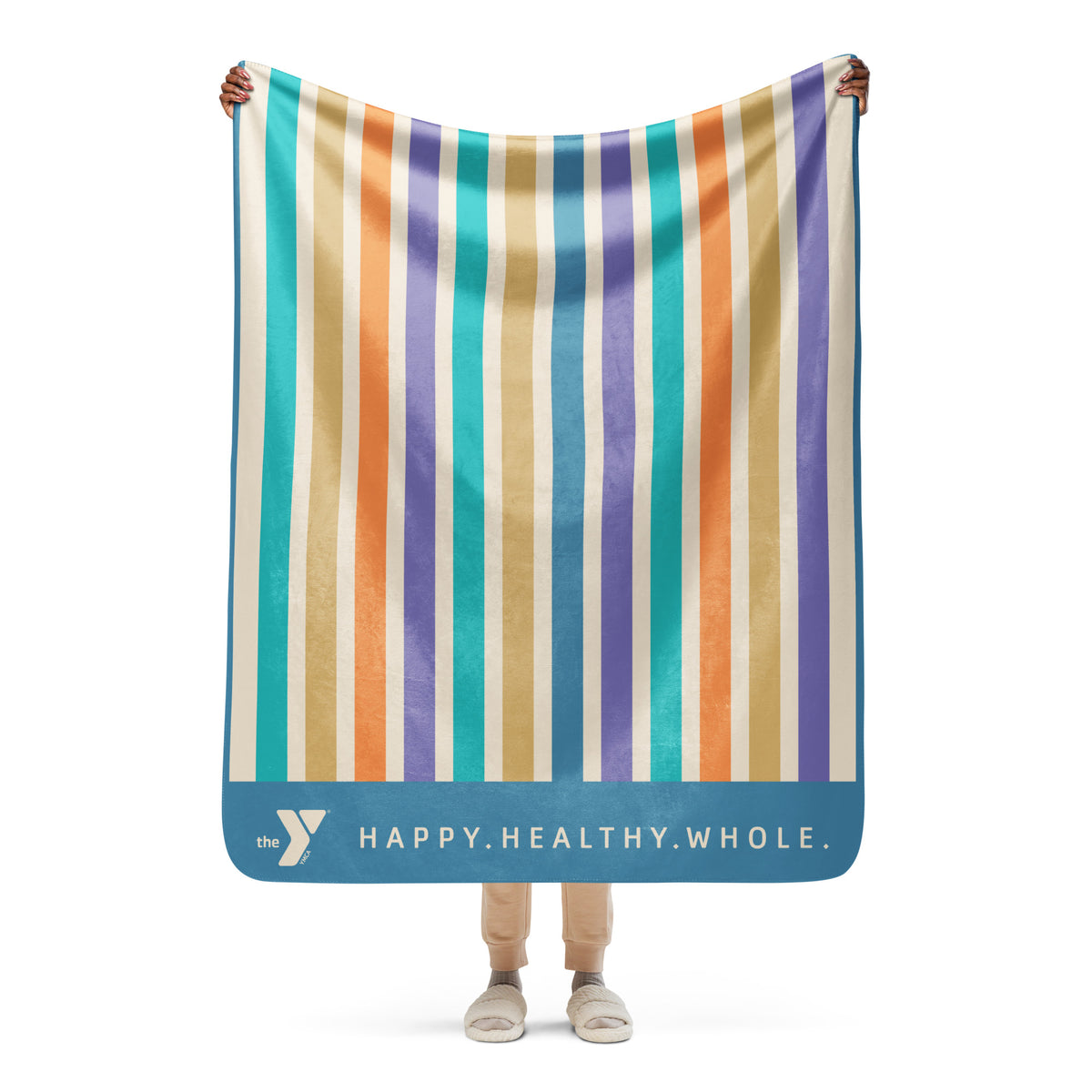 Happy Healthy Whole Sherpa Blanket